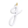 Baublebar Custom Pure White Enamel Script Letter Charm In White