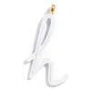 Baublebar Custom Pure White Enamel Script Letter Charm In White