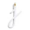 Baublebar Custom Pure White Enamel Script Letter Charm In White