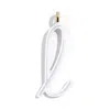 Baublebar Custom Pure White Enamel Script Letter Charm In White