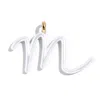 Baublebar Custom Pure White Enamel Script Letter Charm In White
