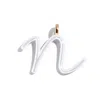 Baublebar Custom Pure White Enamel Script Letter Charm In White