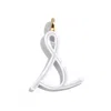 Baublebar Custom Pure White Enamel Script Letter Charm In White
