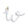 Baublebar Custom Pure White Enamel Script Letter Charm In White