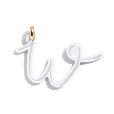 Baublebar Custom Pure White Enamel Script Letter Charm