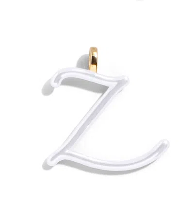 Baublebar Custom Pure White Enamel Script Letter Charm