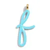 Baublebar Custom Turquoise Enamel Script Letter Charm In Blue