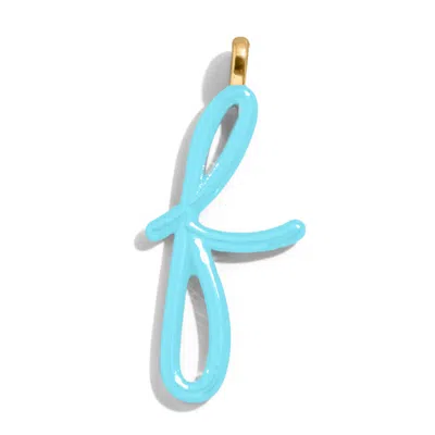 Baublebar Custom Turquoise Enamel Script Letter Charm In Blue