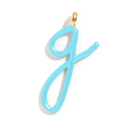 Baublebar Custom Turquoise Enamel Script Letter Charm In Blue