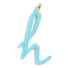 Baublebar Custom Turquoise Enamel Script Letter Charm In Blue