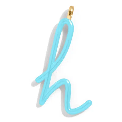 Baublebar Custom Turquoise Enamel Script Letter Charm In Blue