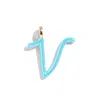 Baublebar Custom Turquoise Enamel Script Letter Charm In Blue