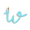 Baublebar Custom Turquoise Enamel Script Letter Charm In Blue
