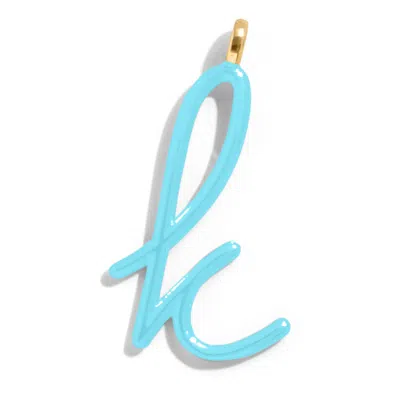 Baublebar Custom Turquoise Enamel Script Letter Charm In Brown