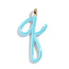 Baublebar Custom Turquoise Enamel Script Letter Charm In Brown