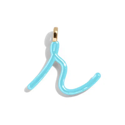 Baublebar Custom Turquoise Enamel Script Letter Charm In Brown