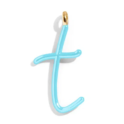 Baublebar Custom Turquoise Enamel Script Letter Charm In Burgundy