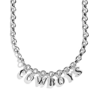 Baublebar Dallas Cowboys Wordmark Charm Necklace In Pink