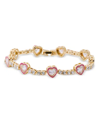 Baublebar Daphne Heart Tennis Bracelet In Pink