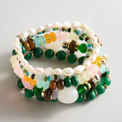 Baublebar Darcy Semi-precious Beaded Bracelet Set In Multi