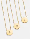 Baublebar Disc 18k Gold Custom Initial Necklace In Gold