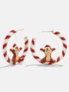 Baublebar Disney Chip ‘n Dale Candy Cane Hoop Earrings In White