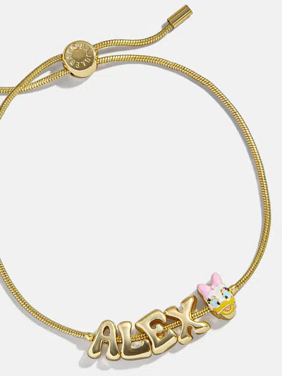 Baublebar Disney Daisy Duck Bubble Slider Custom Bracelet In Gold