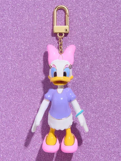 Baublebar Disney Daisy Duck Classic Enamel Bag Charm In Purple