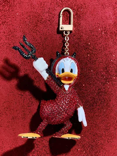 Baublebar Disney Donald Duck Devil Halloween Bag Charm In Red