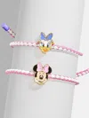Baublebar Disney Kids' Minnie Mouse & Daisy Duck Bff Bracelet Set In Pink