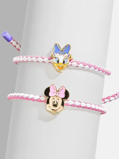 Baublebar Disney Kids' Minnie Mouse & Daisy Duck Bff Bracelet Set In Pink