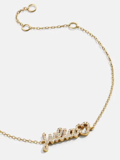 Baublebar Disney Mickey Mouse 18k Gold Plated Sterling Silver Custom Nameplate Bracelet