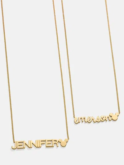 Baublebar Disney Mickey Mouse 18k Gold Plated Sterling Silver Custom Nameplate Necklace