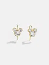 Baublebar Disney Mickey Mouse 18k Gold Plated Sterling Silver Micro Drop Earrings In Gold