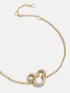 Baublebar Disney Mickey Mouse 18k Gold Plated Sterling Silver Pavé Bracelet In Gold
