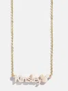 Baublebar Disney Mickey Mouse Acrylic Custom Nameplate Necklace In Gold