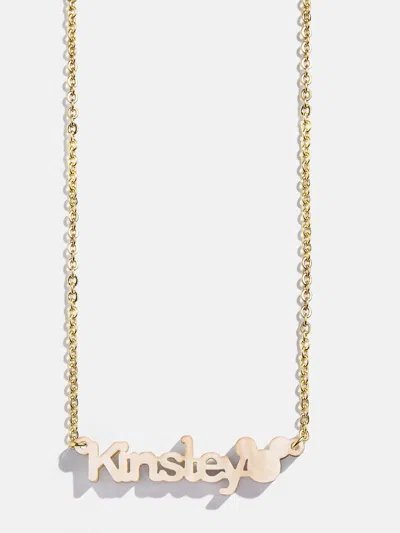 Baublebar Disney Mickey Mouse Acrylic Custom Nameplate Necklace In Gold