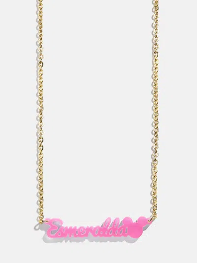 Baublebar Disney Mickey Mouse Acrylic Custom Nameplate Necklace In Gold