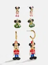Baublebar Disney Mickey Mouse & Minnie Mouse Nutcracker Earring Set In Gold