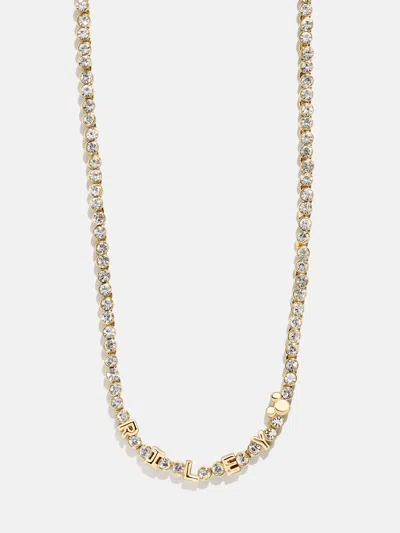Baublebar Disney Mickey Mouse Bezel Custom Tennis Necklace In Gold