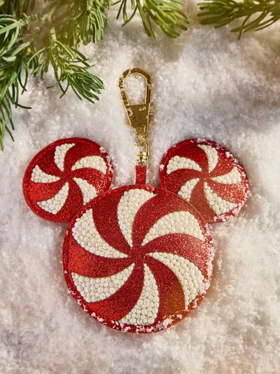 Baublebar Disney Mickey Mouse Candy Cane Puff Bag Charm In Red