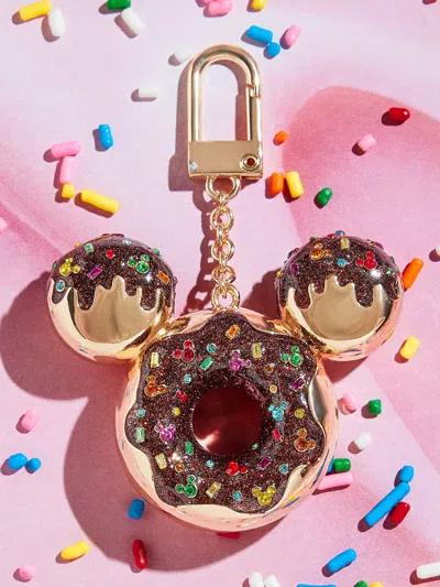 Baublebar Disney Mickey Mouse Chocolate Donut Bag Charm In Gold