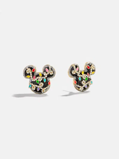 Baublebar Disney Mickey Mouse Christmas Lights Stud Earrings In Black