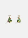 Baublebar Disney Mickey Mouse Christmas Tree Stud Earrings In Green