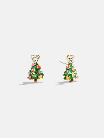 Baublebar Disney Mickey Mouse Christmas Tree Stud Earrings In Green