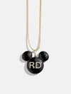 Baublebar Disney Mickey Mouse Enamel Custom Initial Necklace In Black