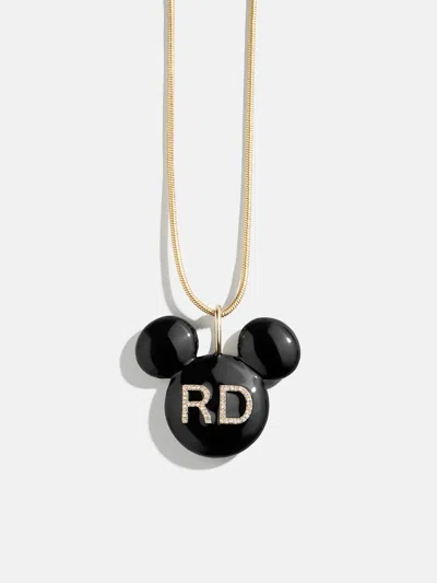 Baublebar Disney Mickey Mouse Enamel Custom Initial Necklace In Black