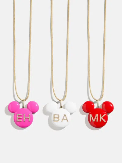 Baublebar Disney Mickey Mouse Enamel Custom Initial Necklace In Multi