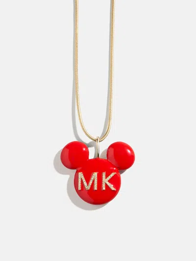 Baublebar Disney Mickey Mouse Enamel Custom Initial Necklace In Red