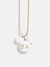 Baublebar Disney Mickey Mouse Enamel Custom Initial Necklace In White